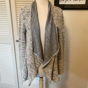 Club Monaco- marled grey draping cardigan